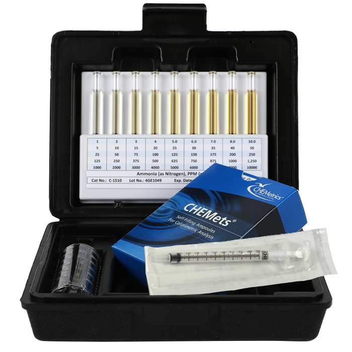 Ammonia HR CHEMets® Test Kit (25-250 ppm)