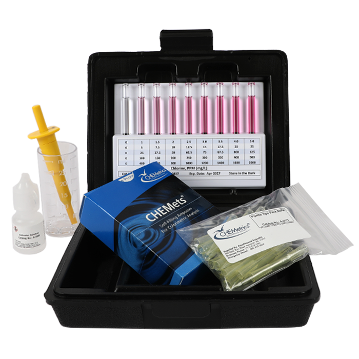 Chlorine HR CHEMets® Test Kit (0-2000 ppm)