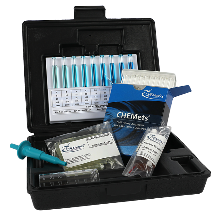 Sulfide HR CHEMets® Test Kit (125-1250 ppm)