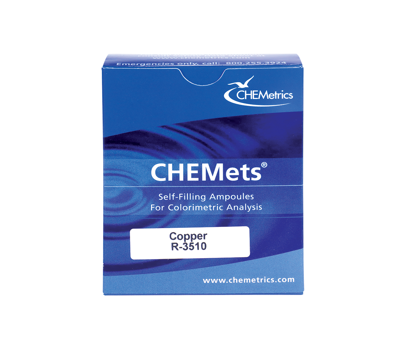 R-3510 Copper (soluble) CHEMets® ampoule refill packaging