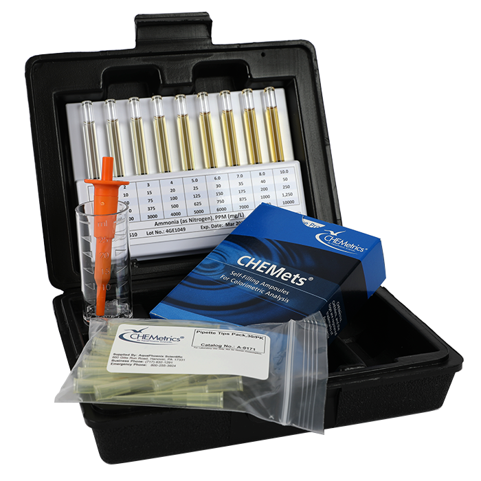 Ammonia HR CHEMets® Test Kit (1000-10,000 ppm)