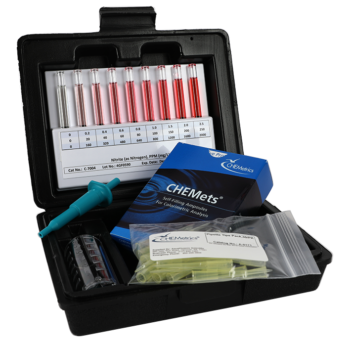 Nitrite HR CHEMets® Test Kit (0-250 ppm)