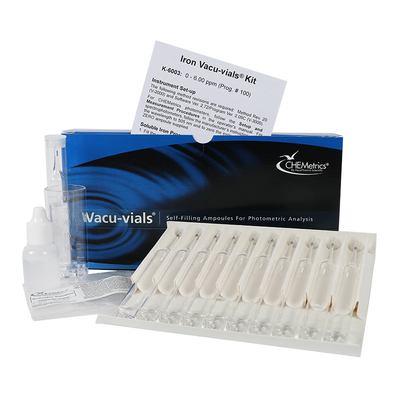 Iron (total & soluble) — Vacu-vials Instrumental Kit