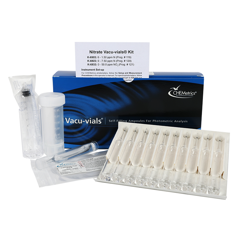 Nitrate Test Kit — Vacu-vials Instrumental Kit